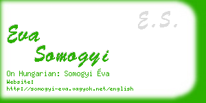 eva somogyi business card